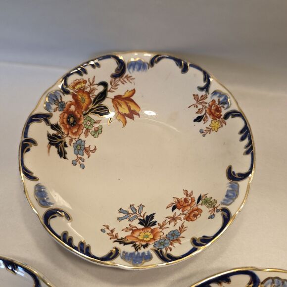 Antique (1896-1920) John Maddock & Sons Royal Ivory Gladstone 6 Berry Bowls - Picture 7 of 16